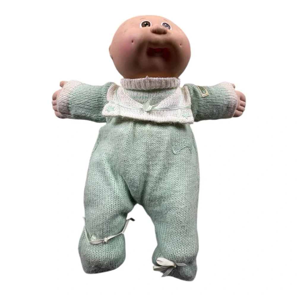 Vintage‎ Cabbage Patch Kids Baby Doll Mint Green Outfit 1982 Coleco